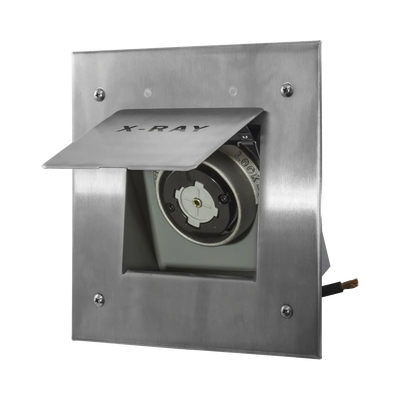 [N4-HUB-HBL25505-217460] Receptáculo Móvil de Rayos X / 50 A 250 V CA/ 2 Polos 3 Hilos / Placa de Acero Inoxidable.