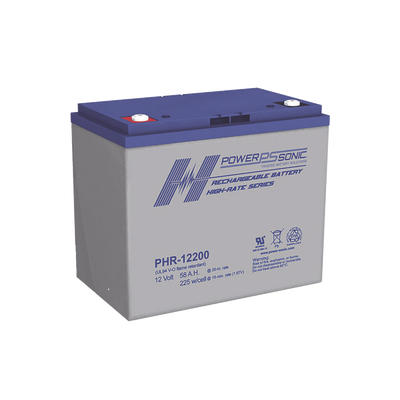 [N4-PHR-12200-M6-234598] Batería 12V, 58AH, Para Respaldo, Serie PHR, Tecnologías AGM/VRLA, 5 Años Vida Útil, Terminales M6, Reconocida UL