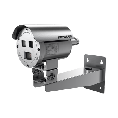 [N4-DS-2TD2528T-7/Q(C)-237809] Bala IP Térmica Dual / Termico 7 mm (256 X 192) + Óptico 4 mm (4 MP) / Termométrica / Detección de Temperatura / IP68 / 30 mts IR / Antiexplosión / Anticorrosión