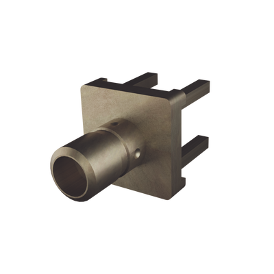[N4-RSB-250-1-192988] Conector Mini SMB Hembra (PIN Macho) 75 Ohm, Montaje Vertical para PCB, Oro/ Oro/ Teflón.