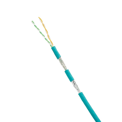[N4-ISFCH5C02ATL-XG-184028] Bobina de Cable Blindado SF/UTP Categoría 5e de 2 Pares, Uso Industrial con Resistencia al Aceite y Rayos UV, Multifilar 24/7 (Flexible), Color Azul Cerceta, Bobina de 305m
