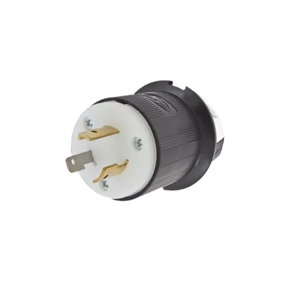 [N4-HUB-HBL2311-213856] Clavija Industrial con Bloqueo de Media Vuelta / 20 A 125 V CA / 2 Polos 3 Hilos / Color Blanco y Negro / Nema L5-20P.