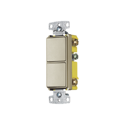 [N4-HUB-RCD-101I-232885] Interruptor Residencial 15 A 120-277 V / 2 Bases Unipolares / Cableado lateral / Color Marfil.