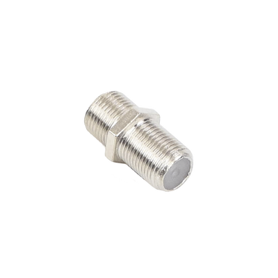 [N4-RFF-1476-152556] Adaptador Barril para 75 Ohm, de Conector F Hembra a F Hembra, Níquel/ Estaño/ Polietileno.
