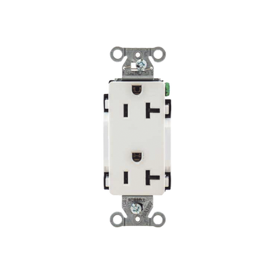 [N4-HUB-DR20-WHI-231481] Contacto Duplex Decorador 20 A 125V / 2 Polos 3 Hilos/ Nema 5-20 R / Color Blanco.