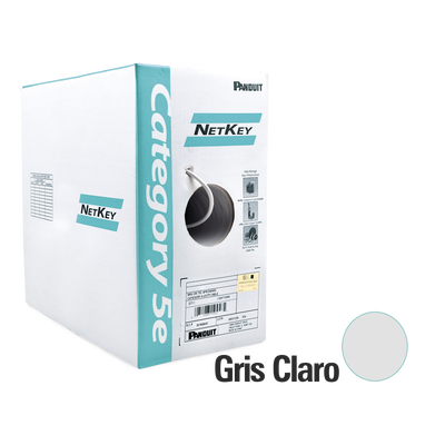 [N4-NUR5C04IG-C-74373] Bobina de Cable UTP 305 m. de Cobre, NetKey, Gris Claro, Categoría 5e (24 AWG), Riser (CMR), de 4 pares