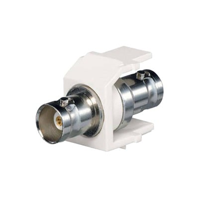 [N4-NKBNCMIWY-74271] Módulo Acoplador Coaxial Tipo BNC, Keystone, de 50 Ohms, Color Blanco Mate