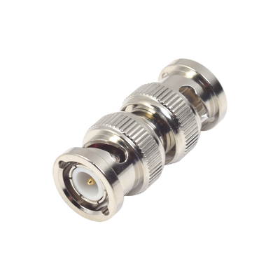 [N4-RFB-1733-74928] Adaptador tipo Barril para 75 Ohm, de Conector BNC Macho a BNC Macho, Niquel/ Oro/ Teflón.