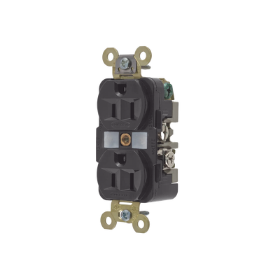 [N4-HUB-HBL-5262BK-213186] Contacto Dúplex 15 A 125 V / 2 Polos 3 Hilos/ Color Negro / Nema 5-15R / Grado Industrial.